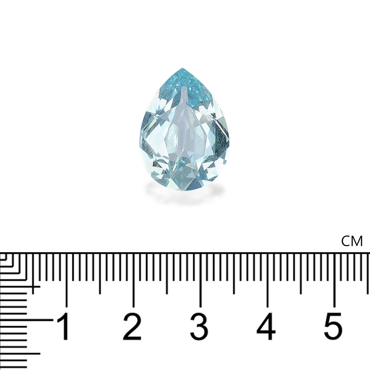 baby blue aquamarine, 8.42ct pear cut — view 4