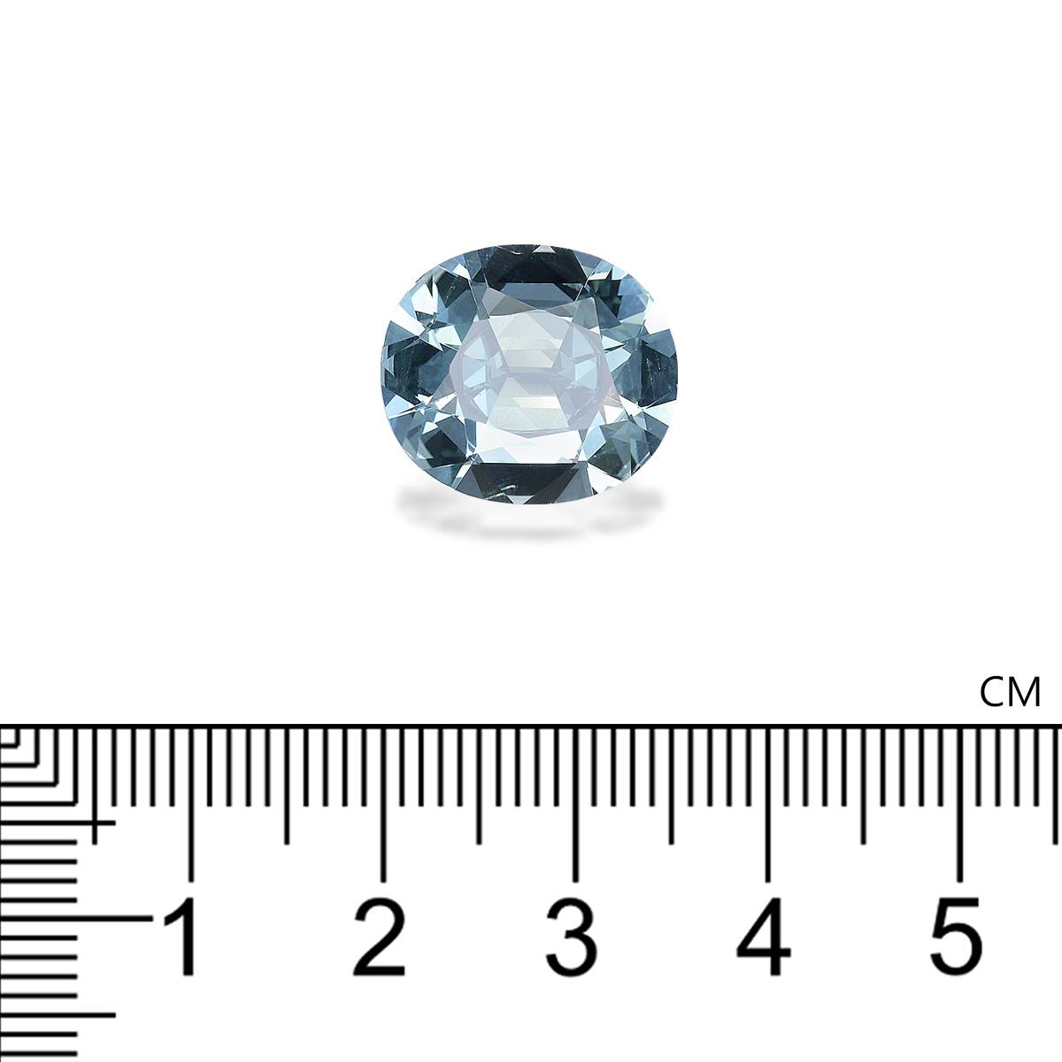 baby blue aquamarine, 7.82ct oval cut — view 4