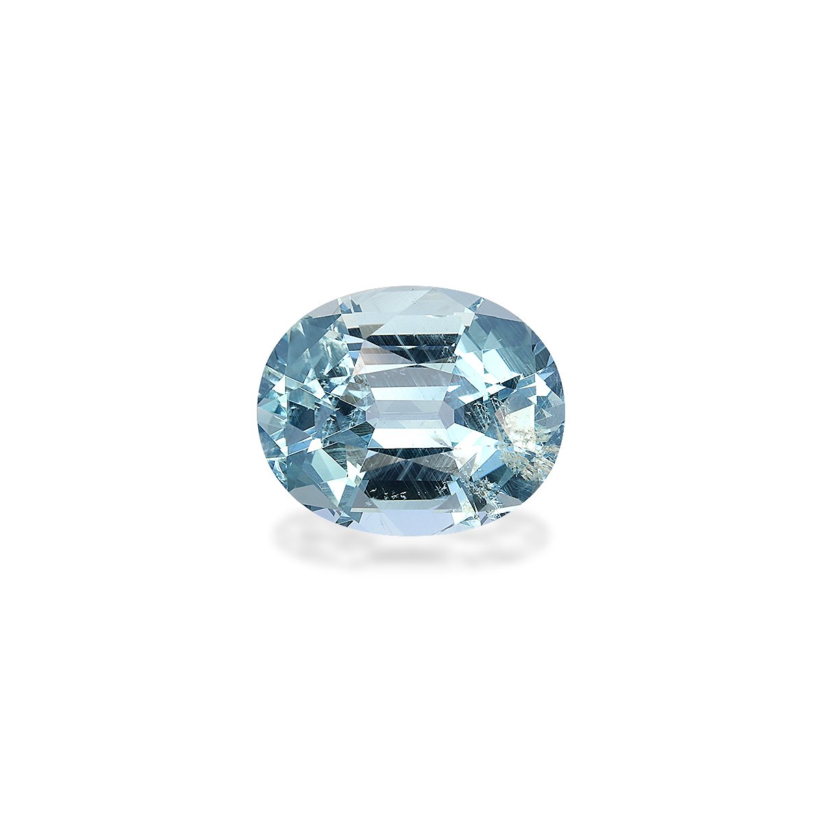 baby blue aquamarine, 9.22ct oval cut — main view