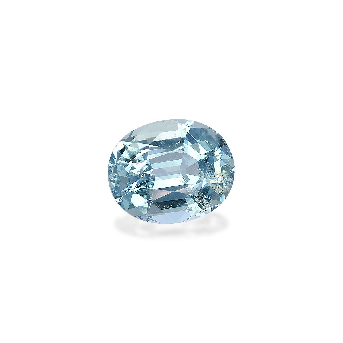 baby blue aquamarine, 9.22ct oval cut — view 3