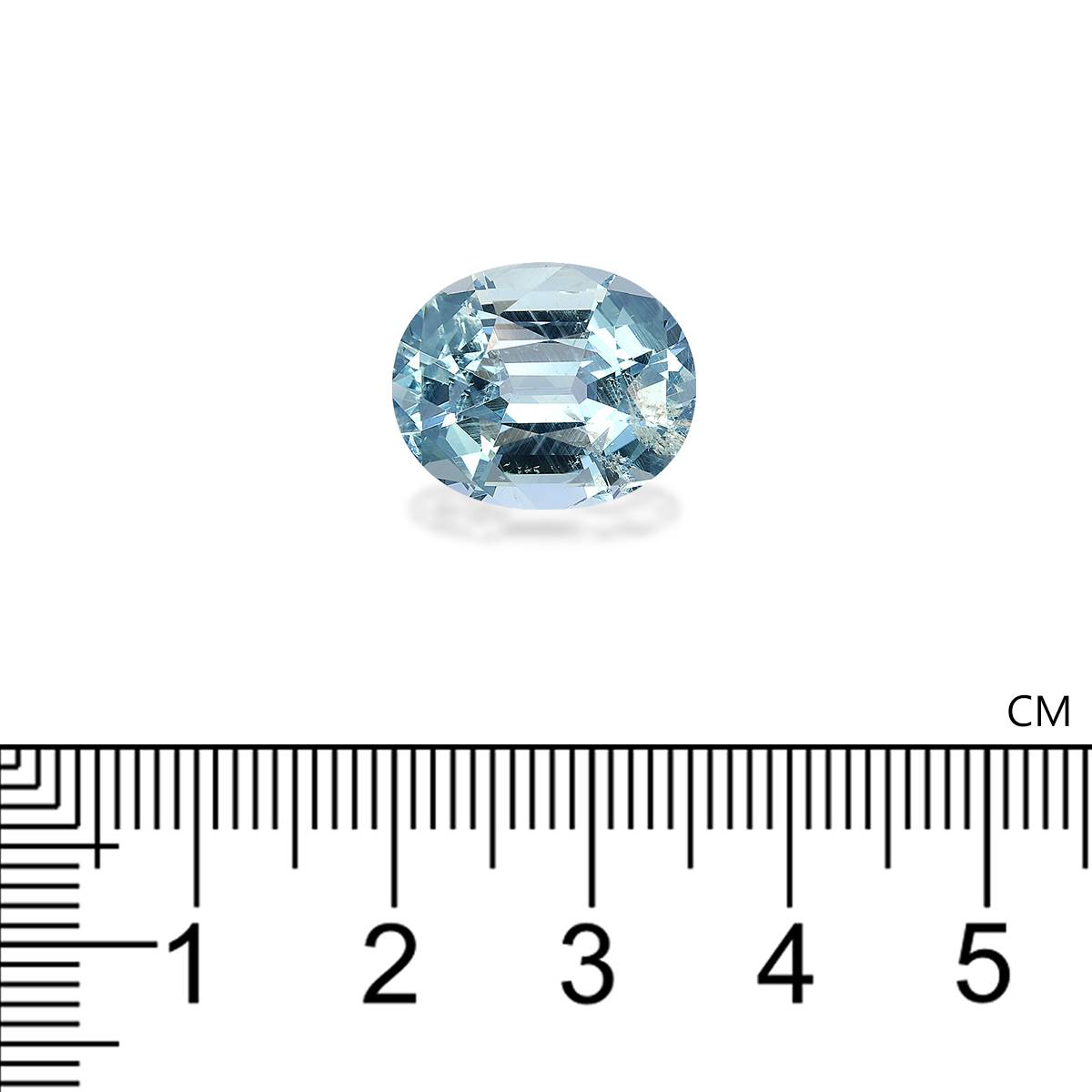 baby blue aquamarine, 9.22ct oval cut — view 4