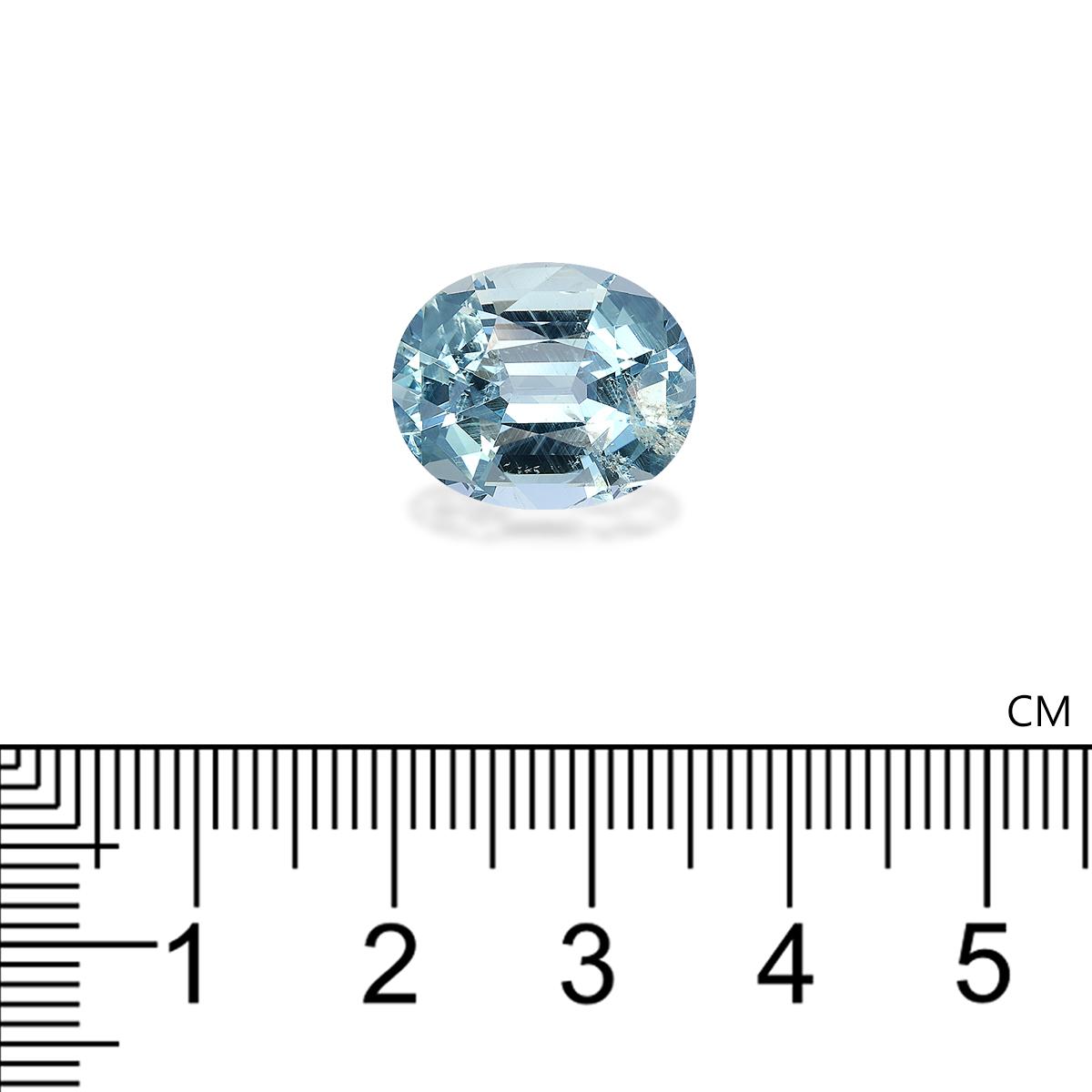 baby blue aquamarine, 9.22ct oval cut — view 4
