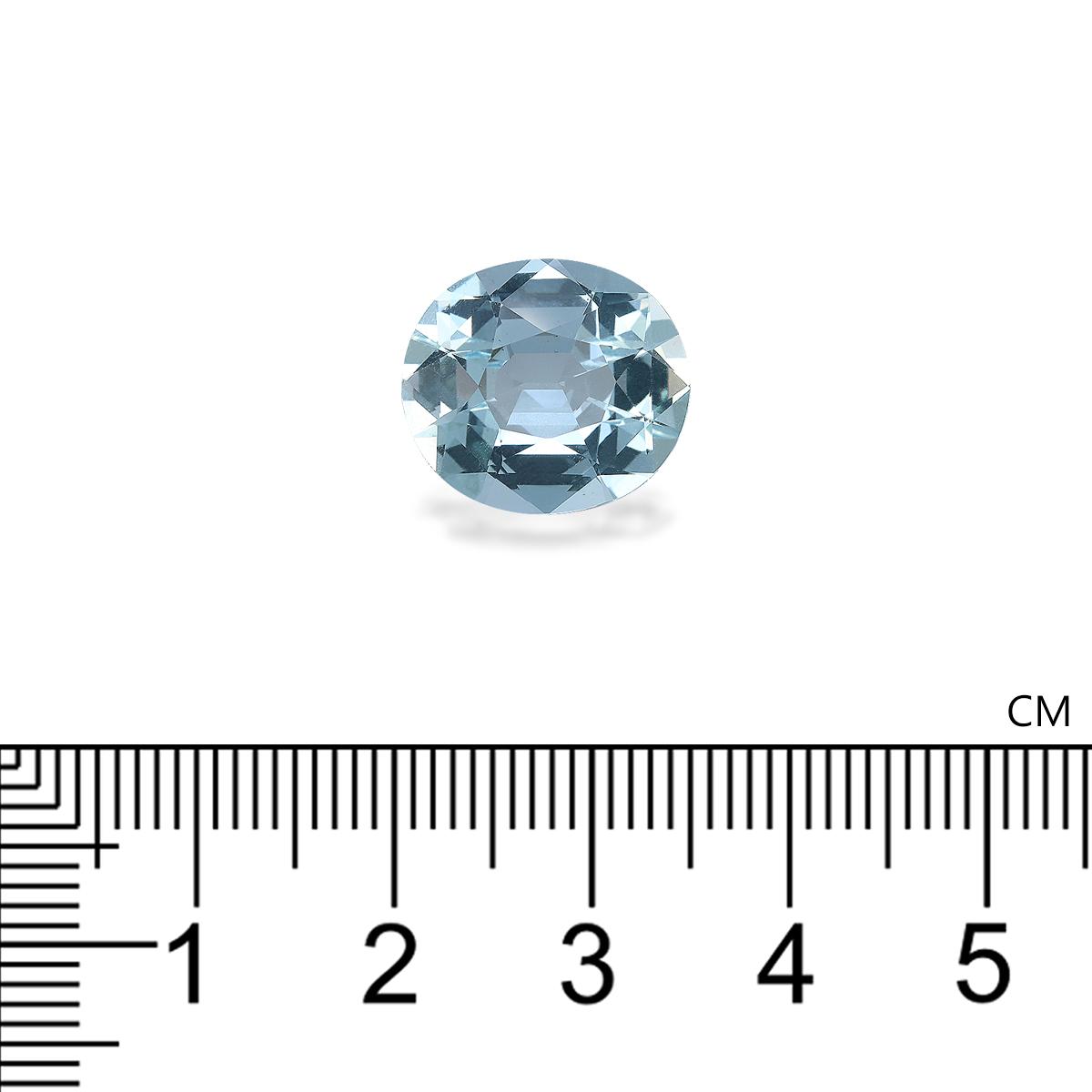 sky blue aquamarine, 6.68ct oval cut — view 4