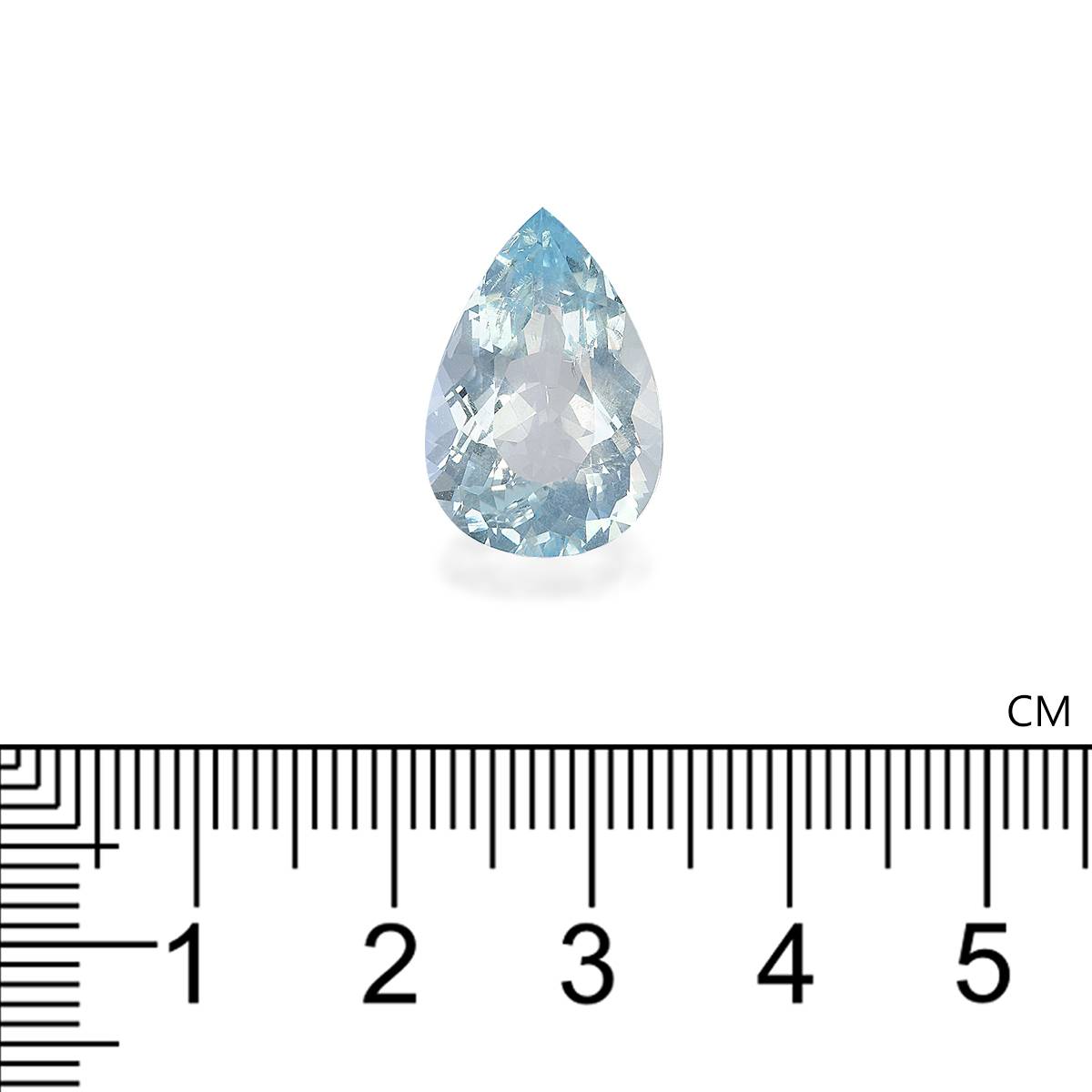sky blue aquamarine, 8.46ct pear cut — view 4