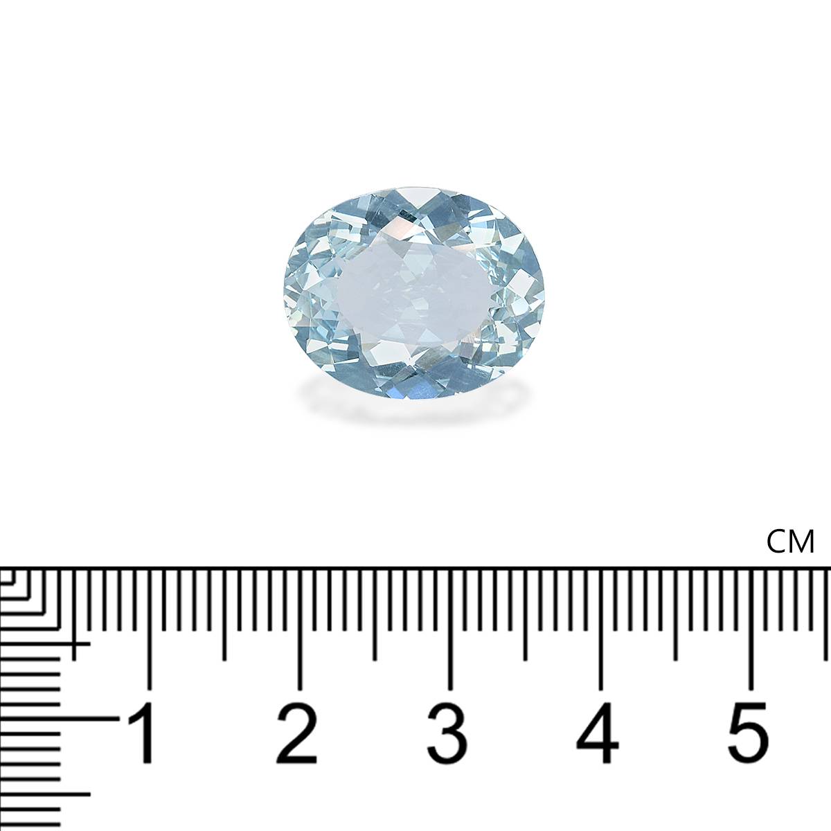sky blue aquamarine, 6.95ct oval cut — view 4
