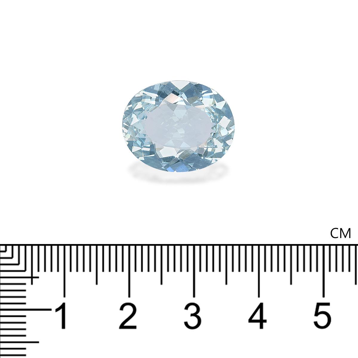 sky blue aquamarine, 6.95ct oval cut — view 4