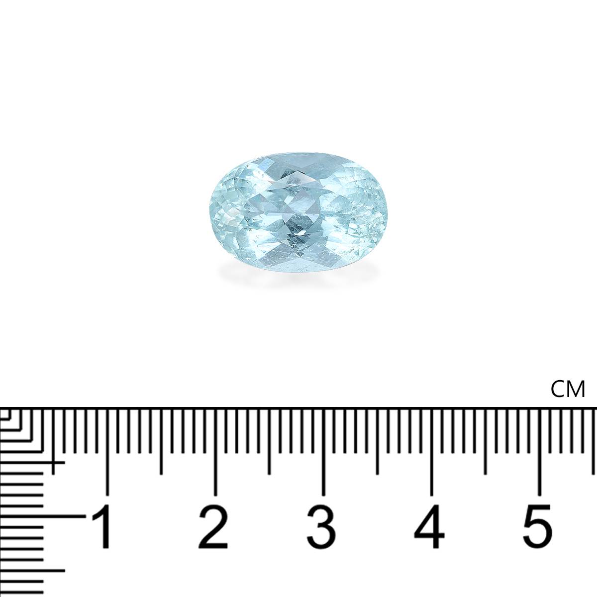sky blue aquamarine, 9.72ct oval cut — view 4