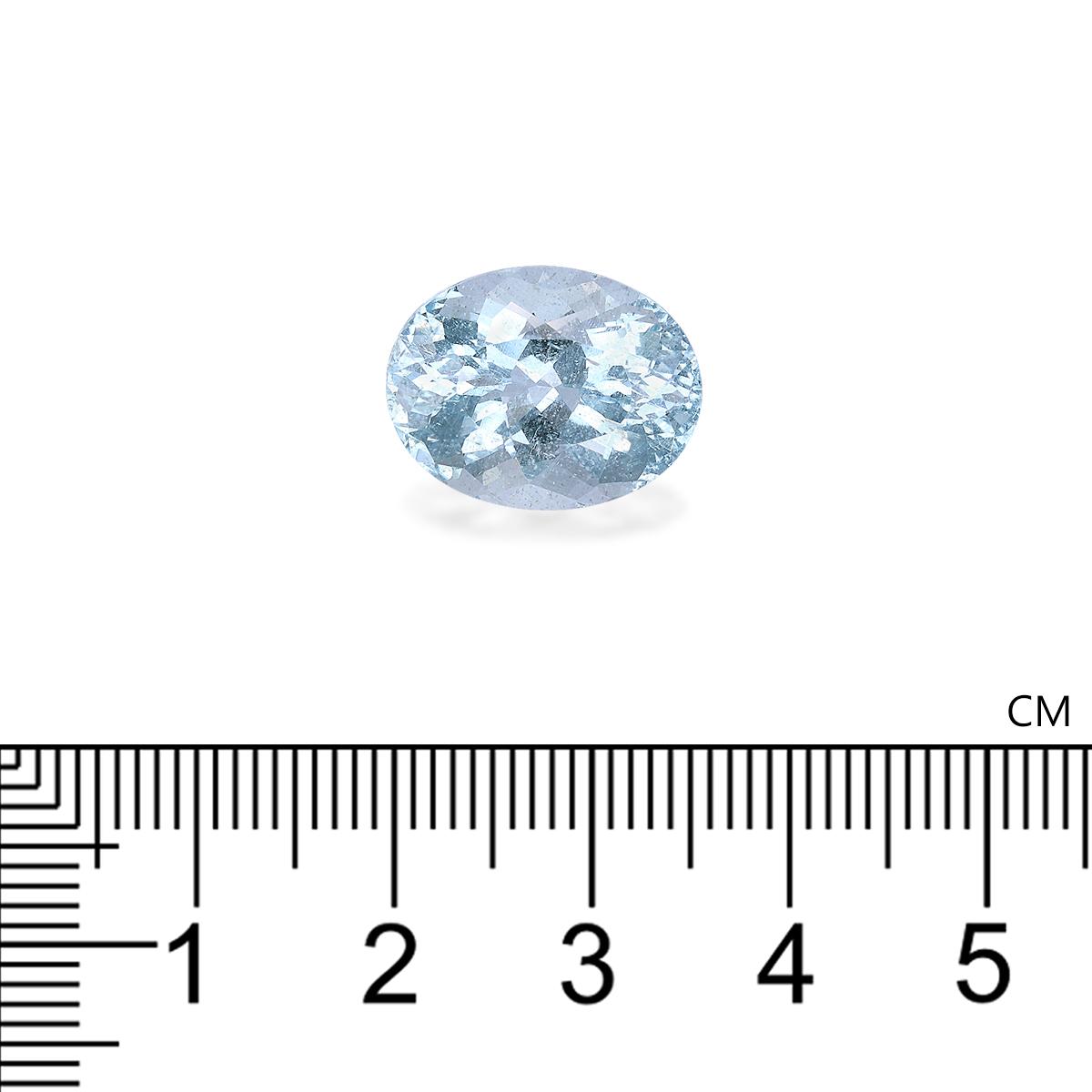 baby blue aquamarine, 10.08ct oval cut — view 4