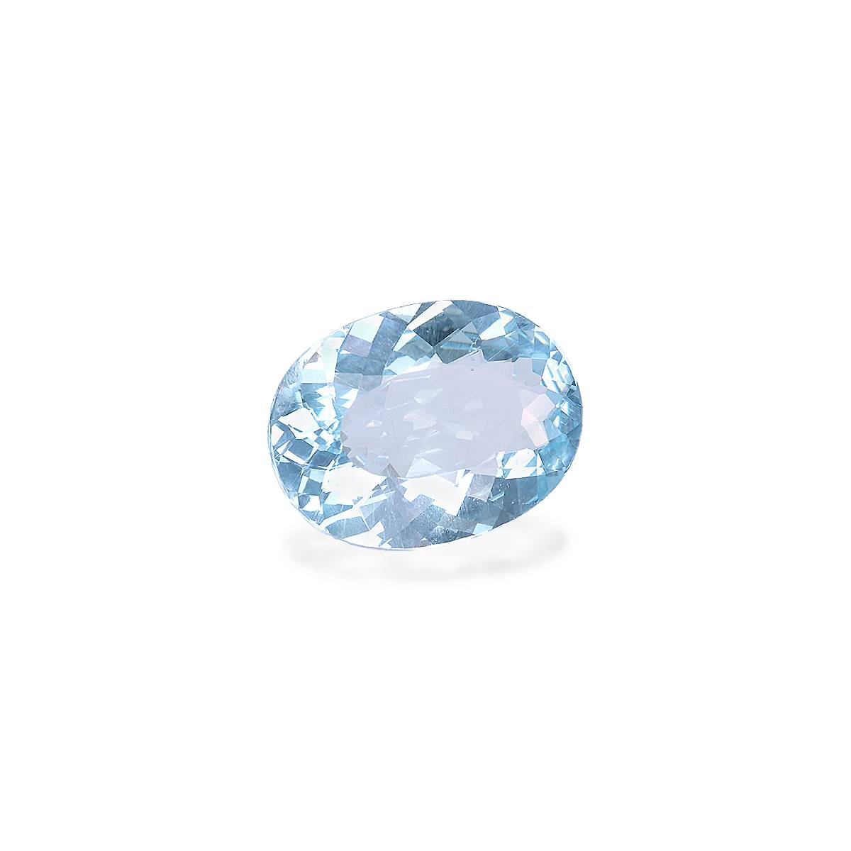 baby blue aquamarine, 9.49ct oval cut — view 3