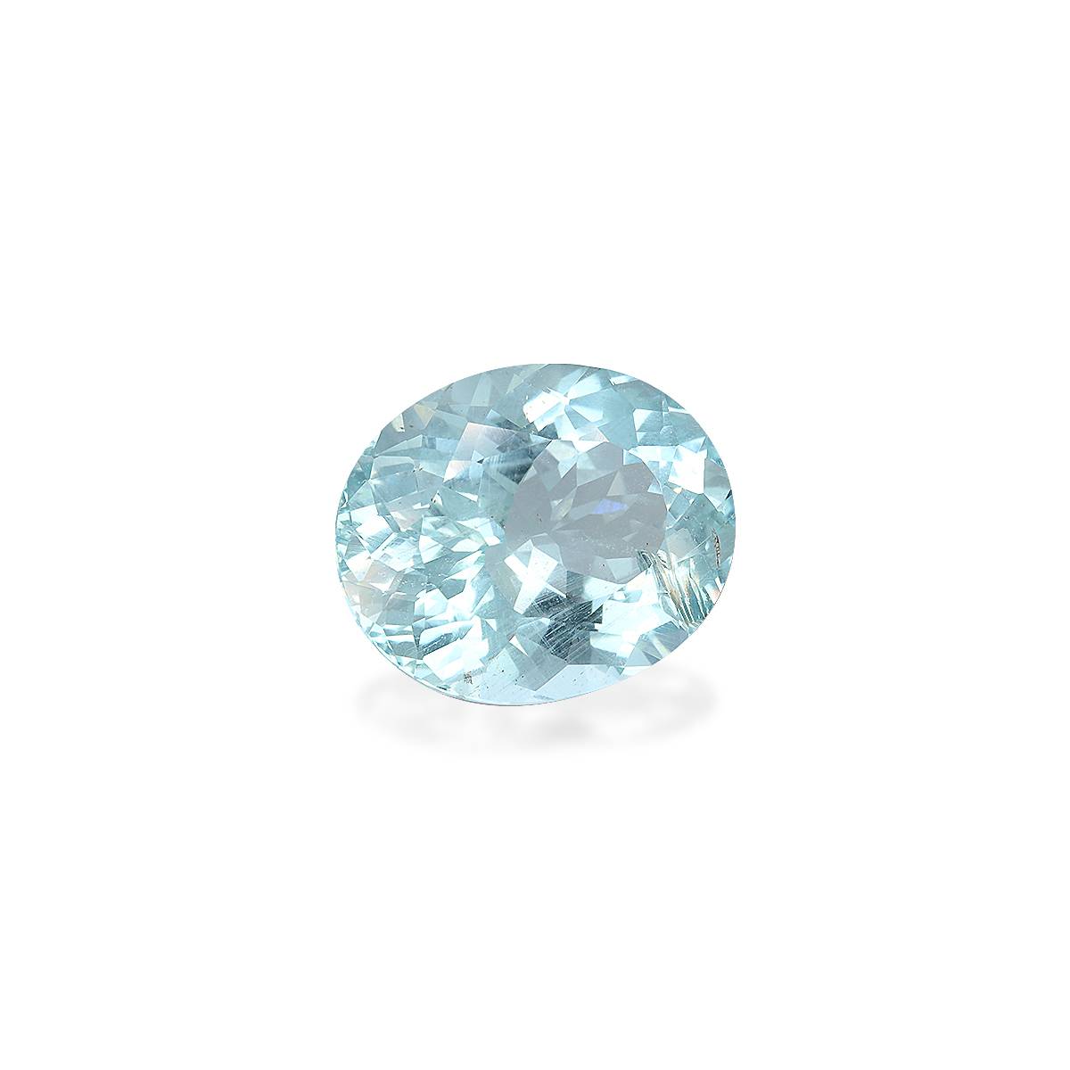 sky blue aquamarine, 12.67ct oval cut — view 3