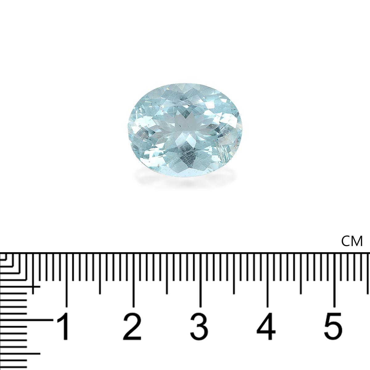 sky blue aquamarine, 12.67ct oval cut — view 4