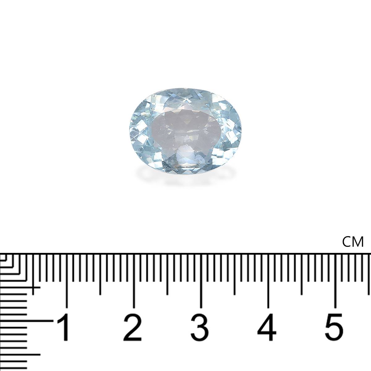 sky blue aquamarine, 9.42ct oval cut — view 4