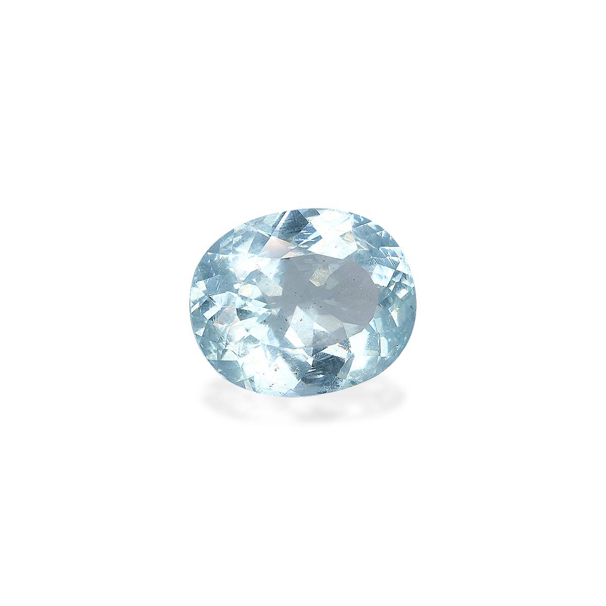 baby blue aquamarine, 8.74ct oval cut — view 3