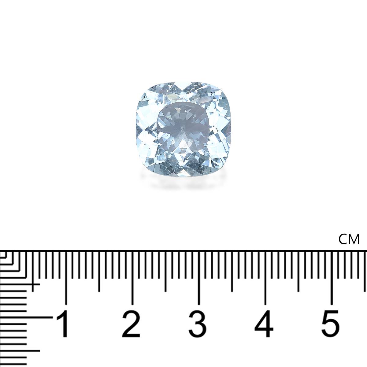 baby blue aquamarine, 8.78ct cushion cut — view 4