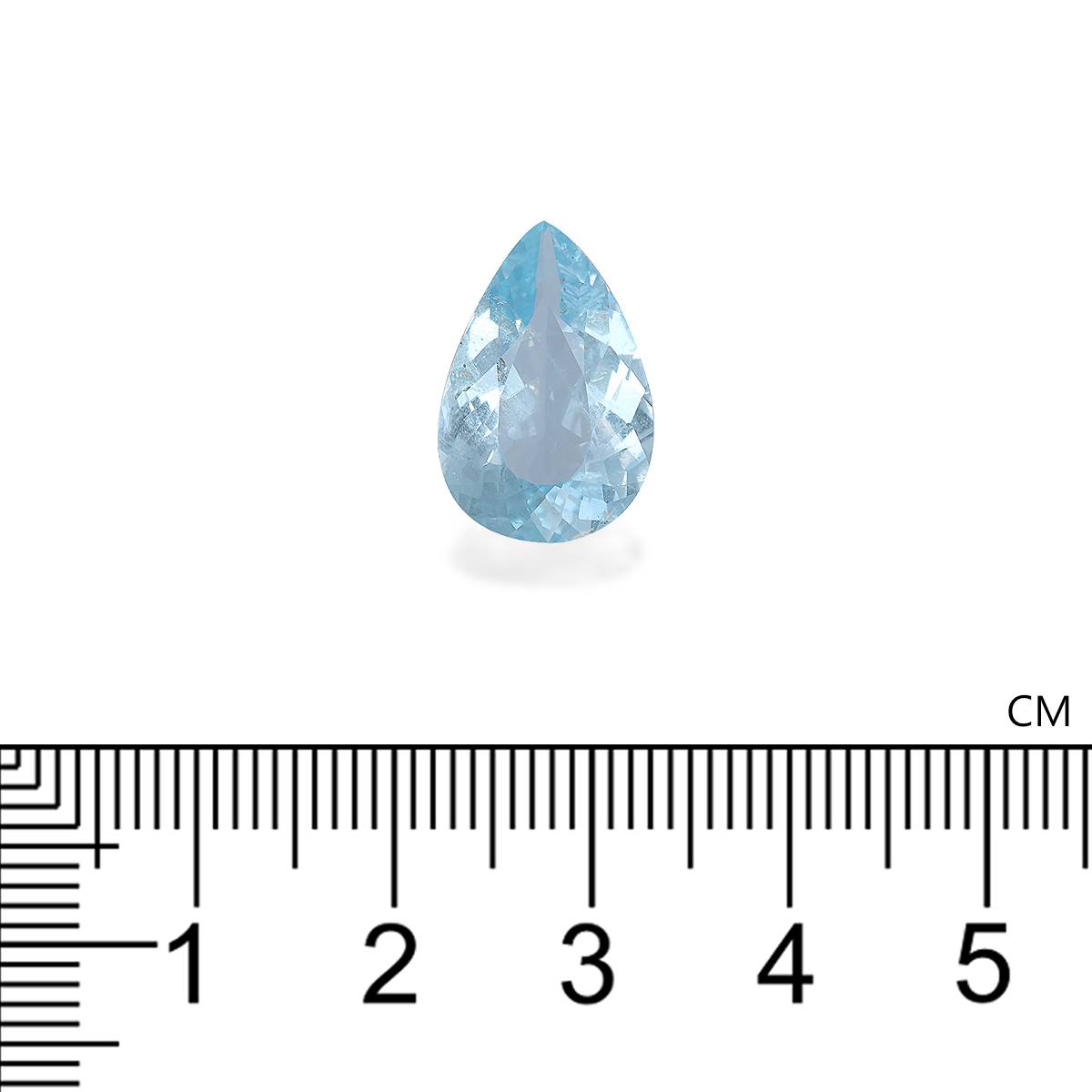 sky blue aquamarine, 6.27ct pear cut — view 4