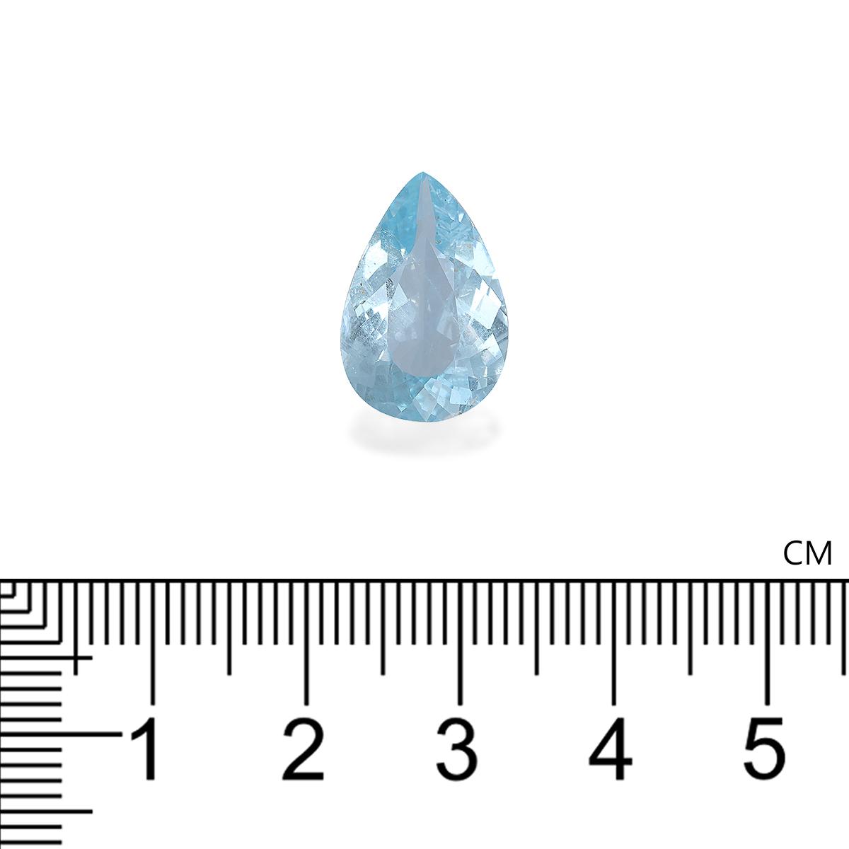 sky blue aquamarine, 6.27ct pear cut — view 4