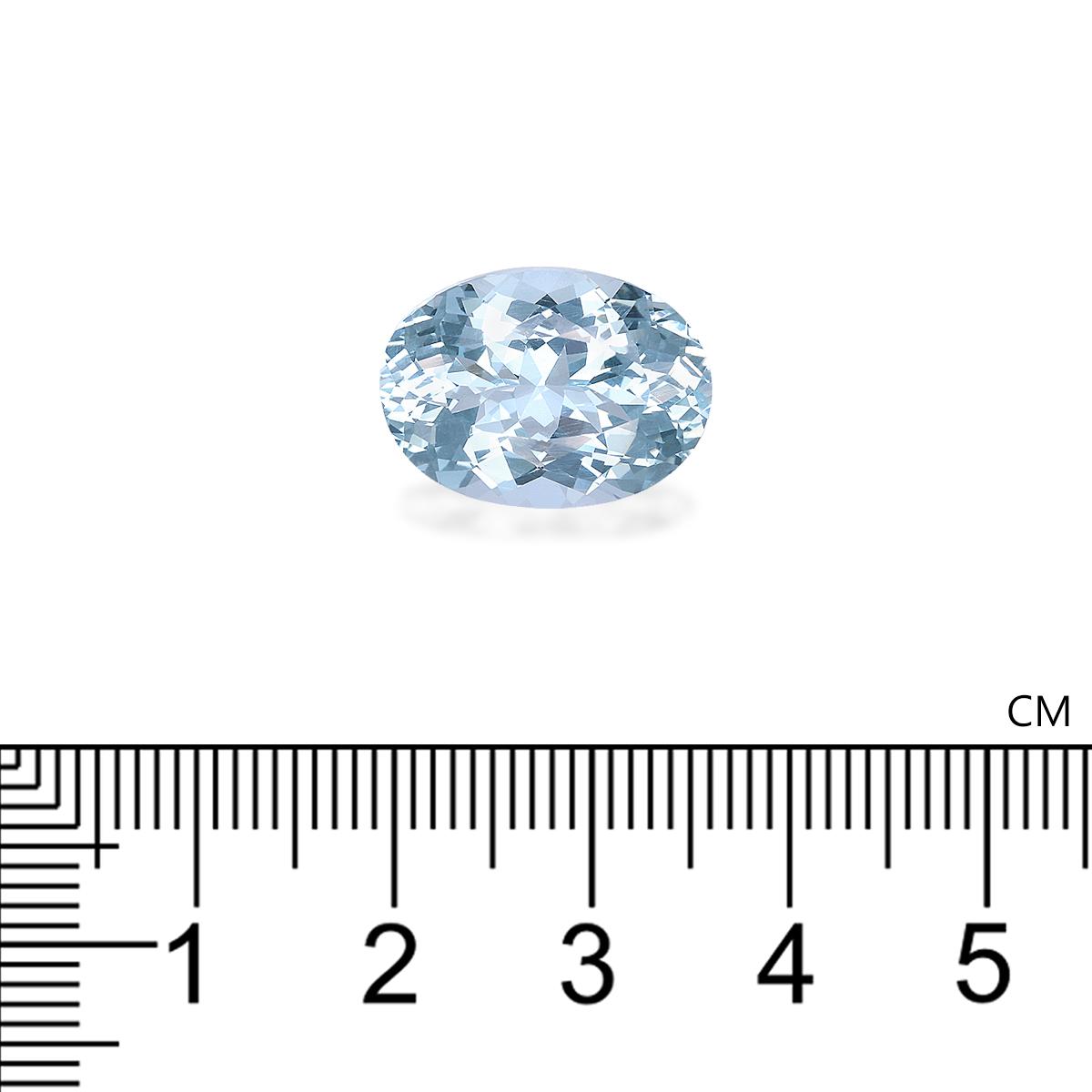 sky blue aquamarine, 10.05ct oval cut — view 4