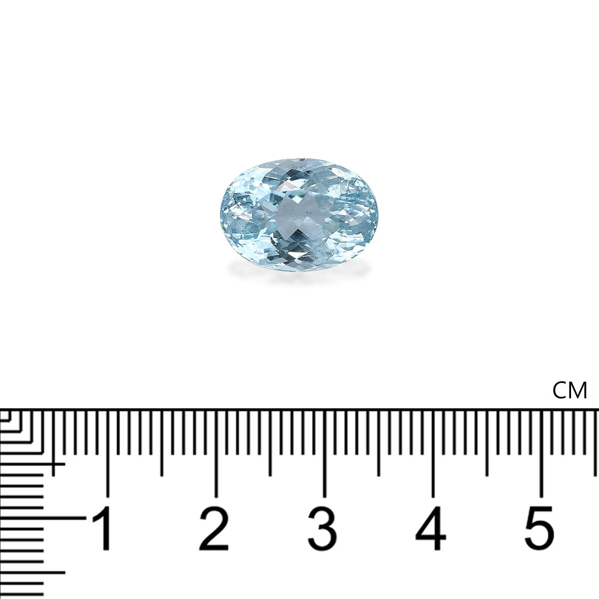 sky blue aquamarine, 8.15ct oval cut — view 4