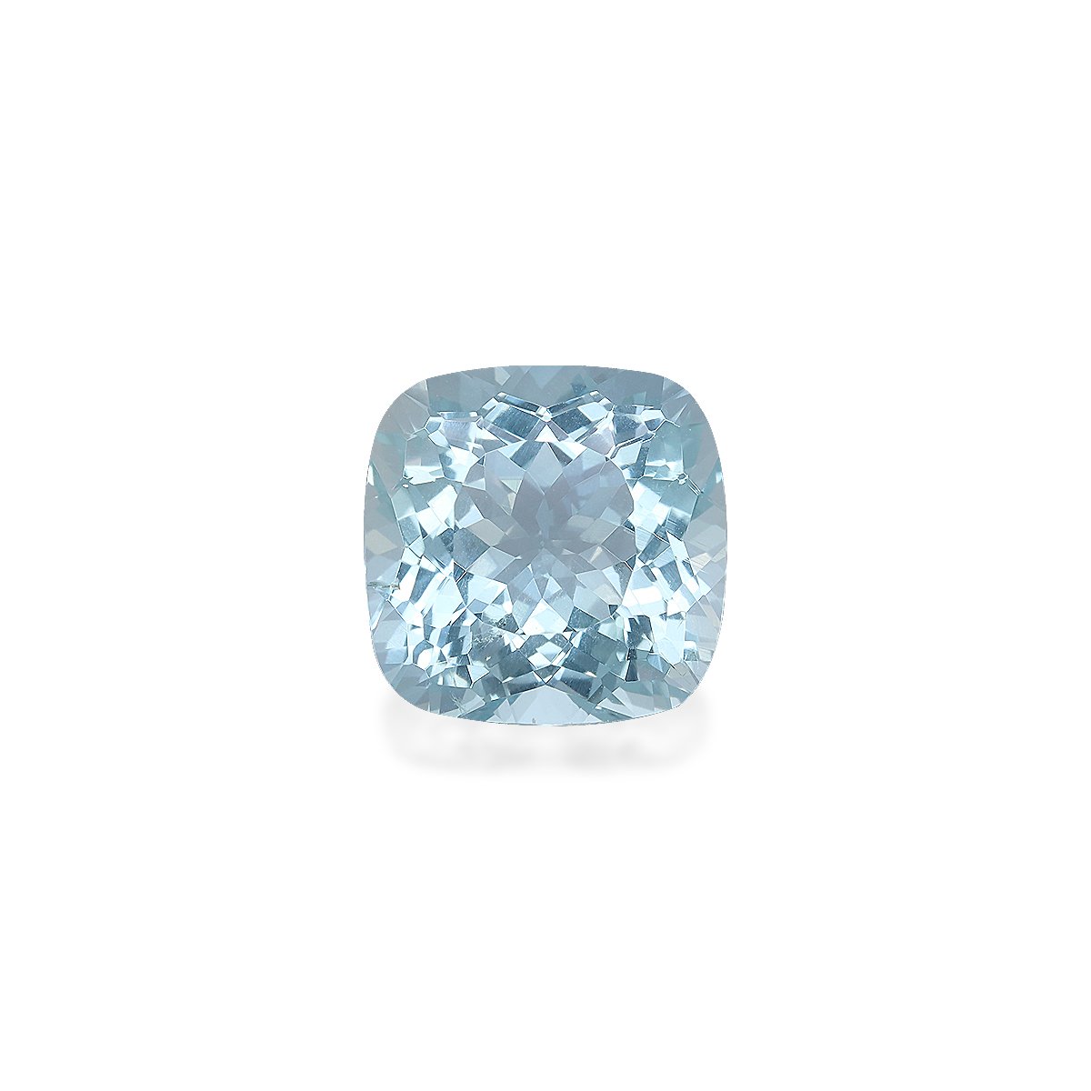 sky blue aquamarine, 5.55ct cushion cut — main view