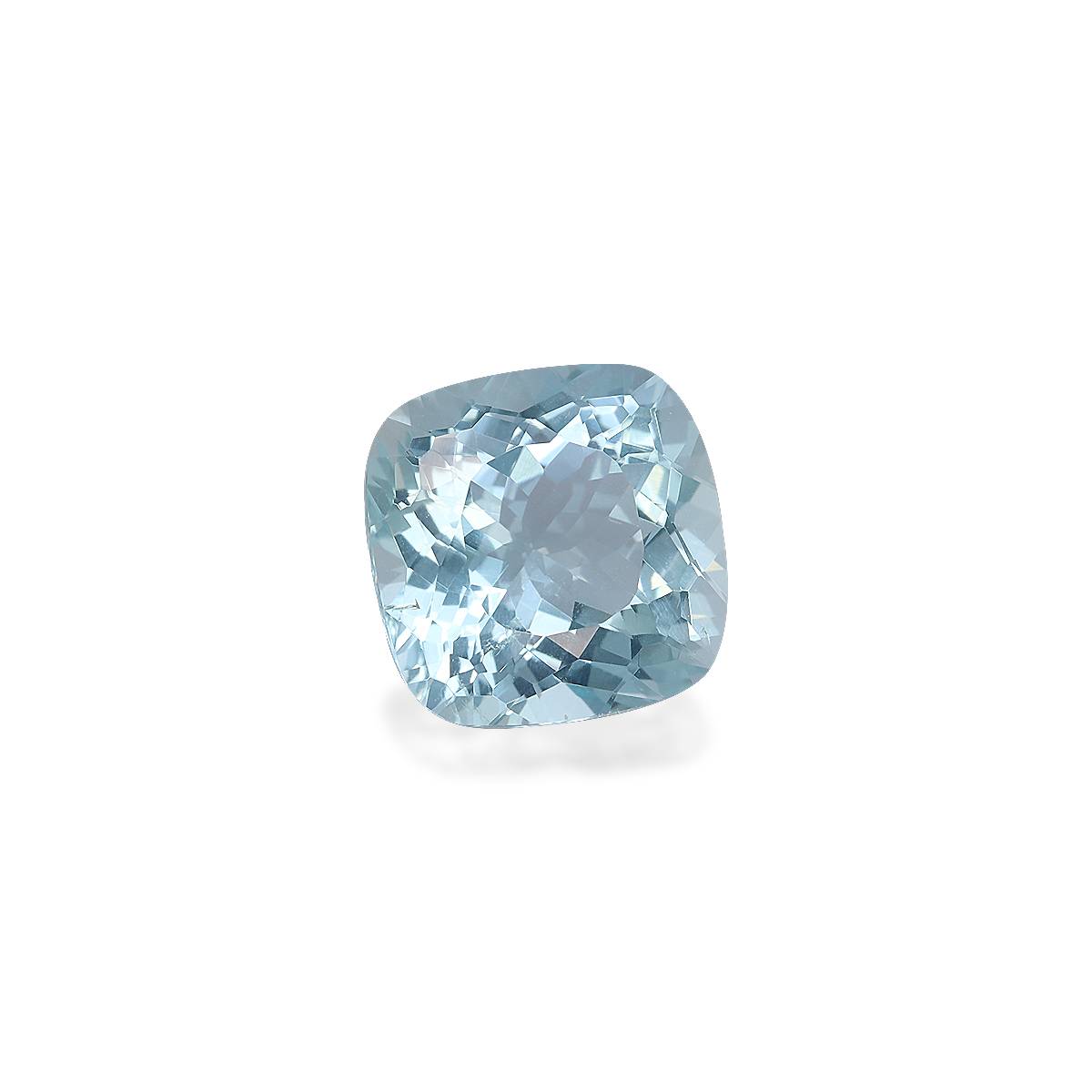 sky blue aquamarine, 5.55ct cushion cut — view 3