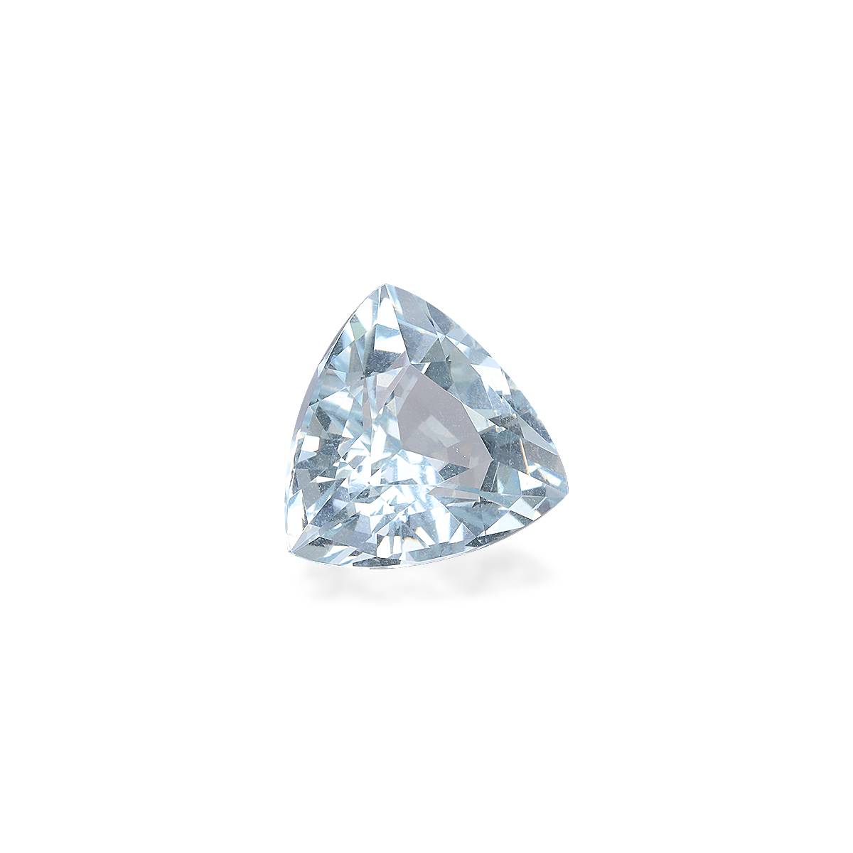 sky blue aquamarine, 4.27ct trilliant cut — view 3
