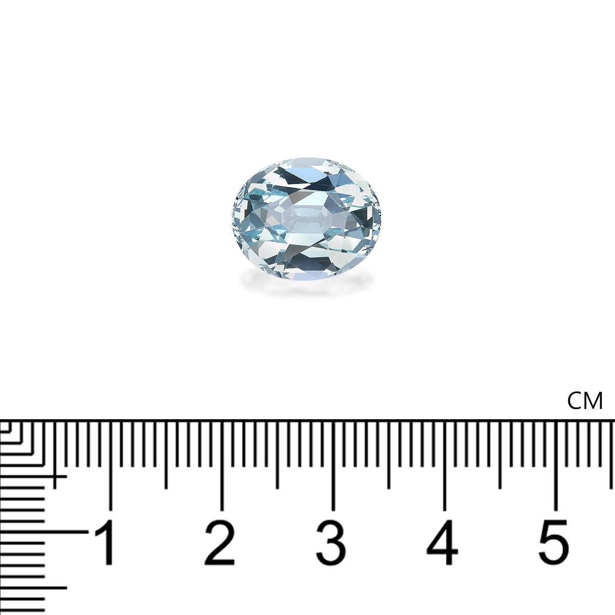 sky blue aquamarine, 6.54ct oval cut — view 4