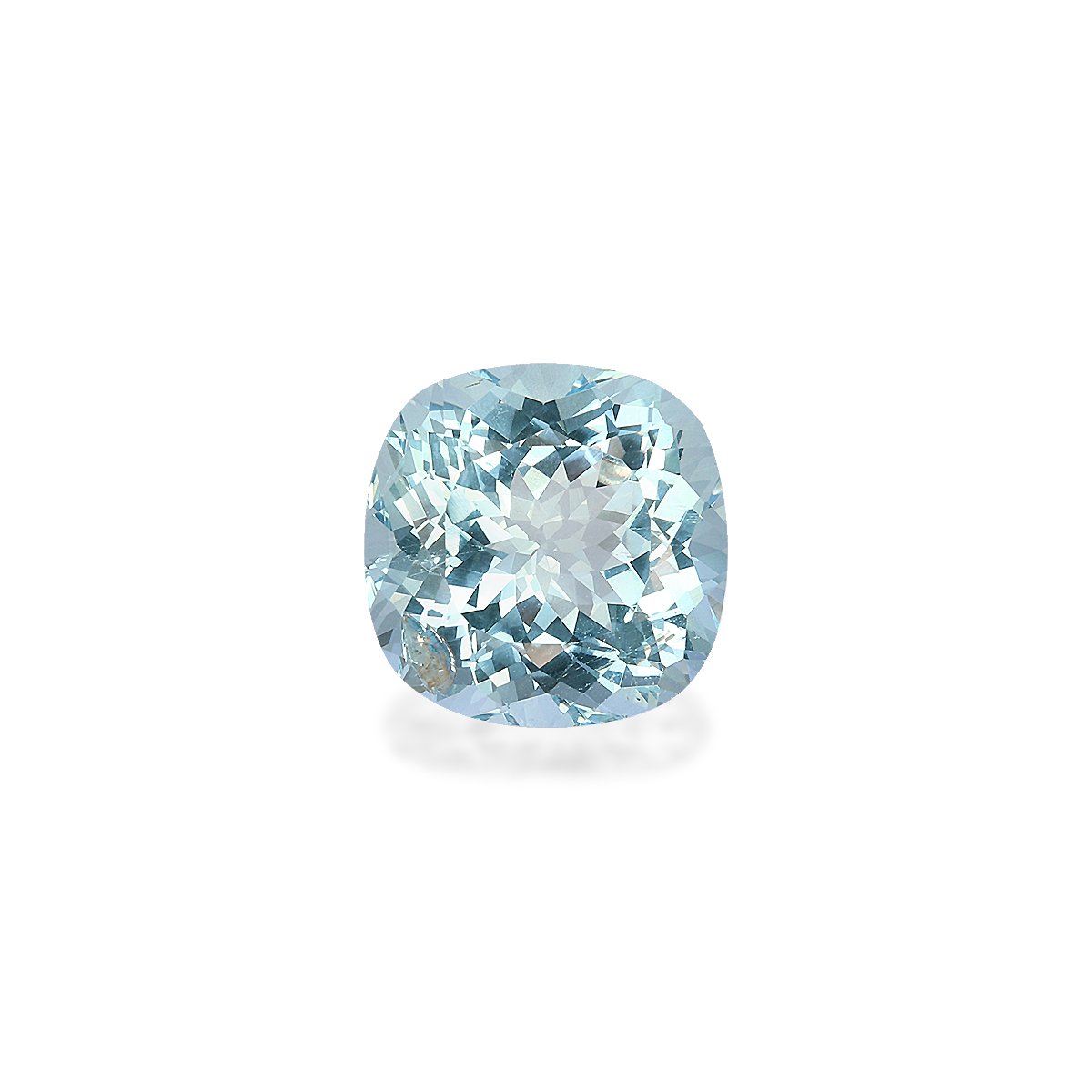 sky blue aquamarine, 7.13ct cushion cut — main view