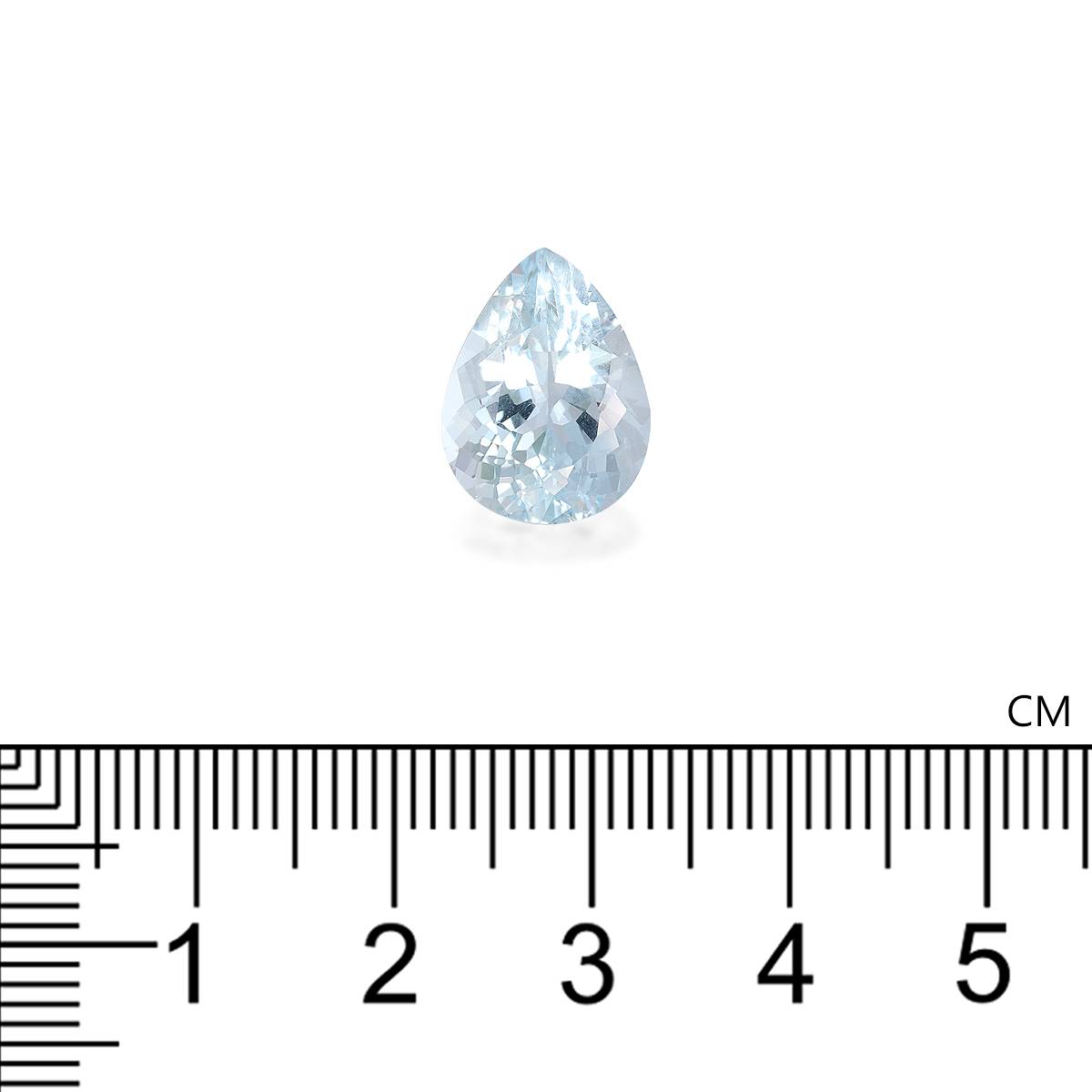 sky blue aquamarine, 5.63ct pear cut — view 4