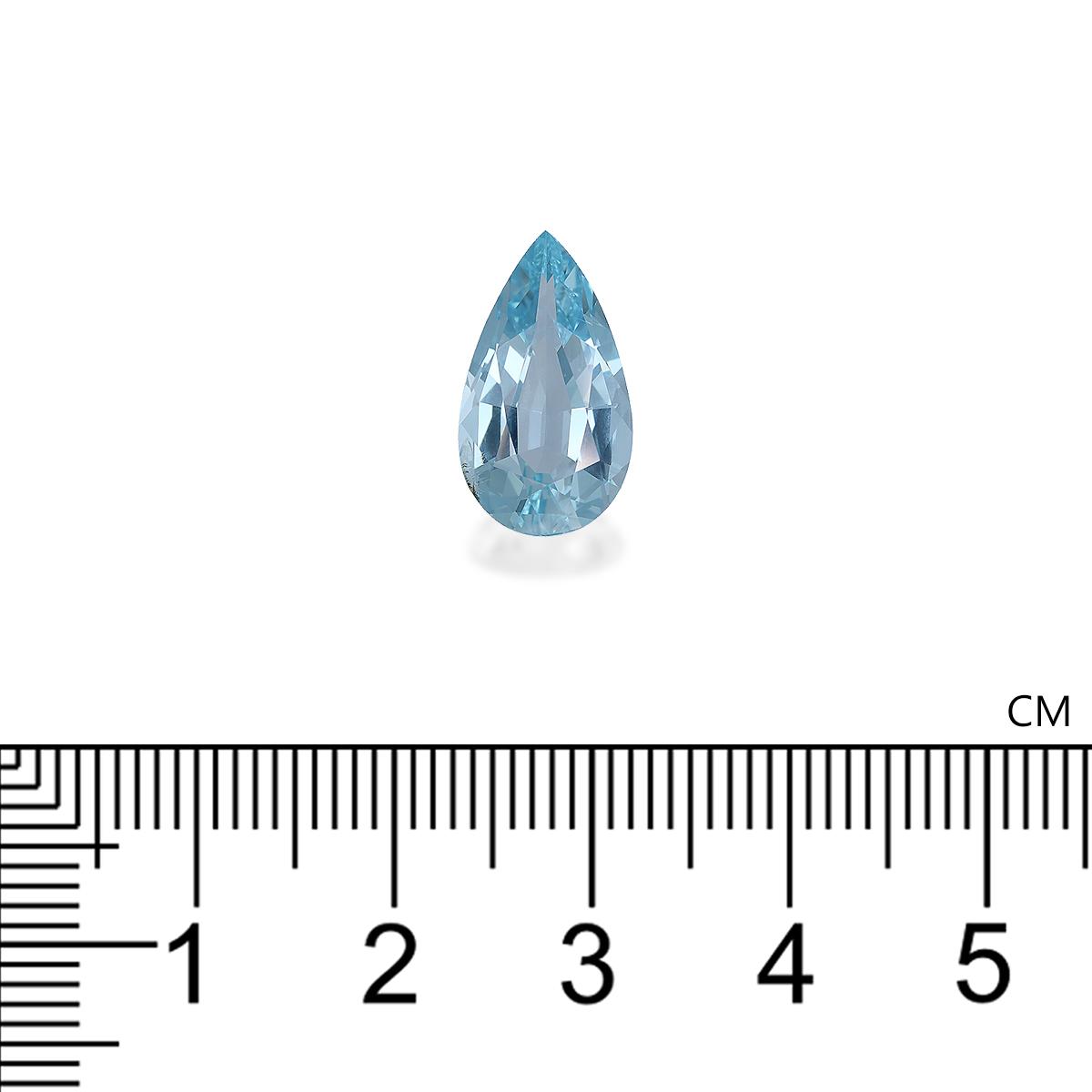 baby blue aquamarine, 4.43ct pear cut — view 4