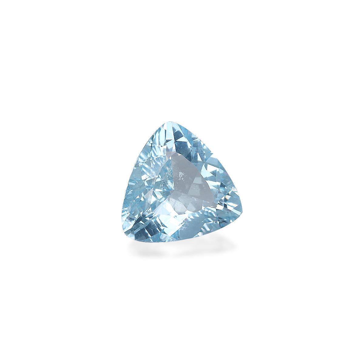 sky blue aquamarine, 3.61ct trilliant cut — view 3