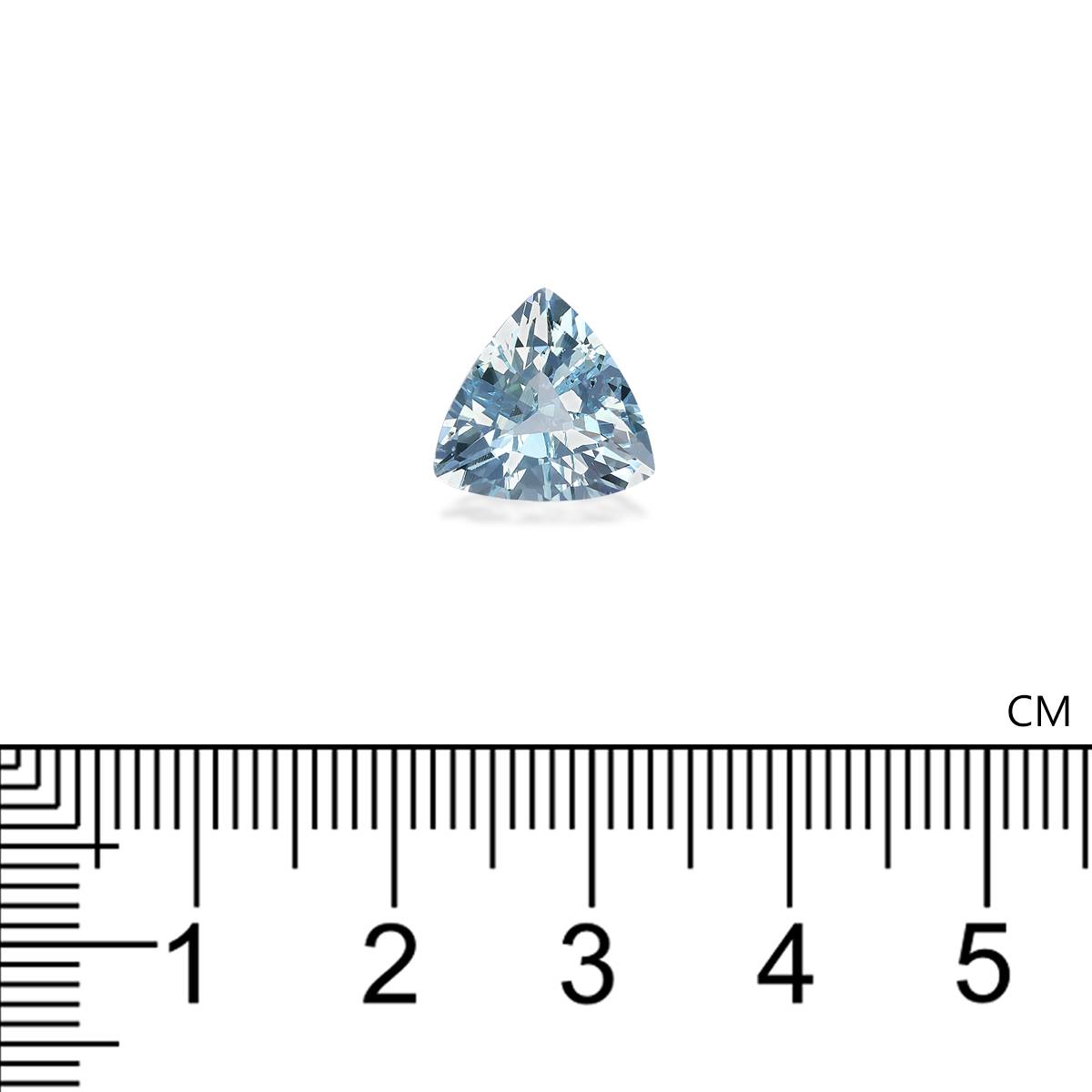 sky blue aquamarine, 3.62ct trilliant cut — view 4
