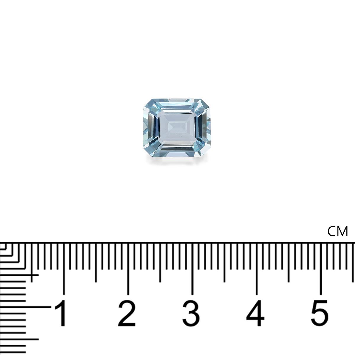sky blue aquamarine, 3.25ct rectangular cut — view 4
