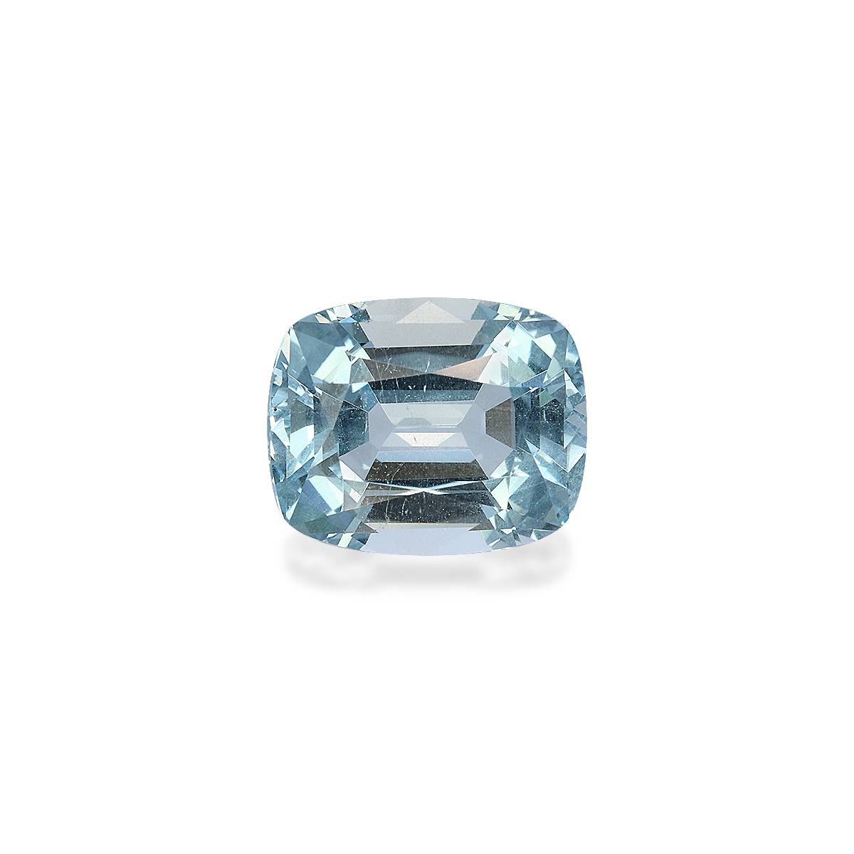 sky blue aquamarine, 4.29ct cushion cut — main view
