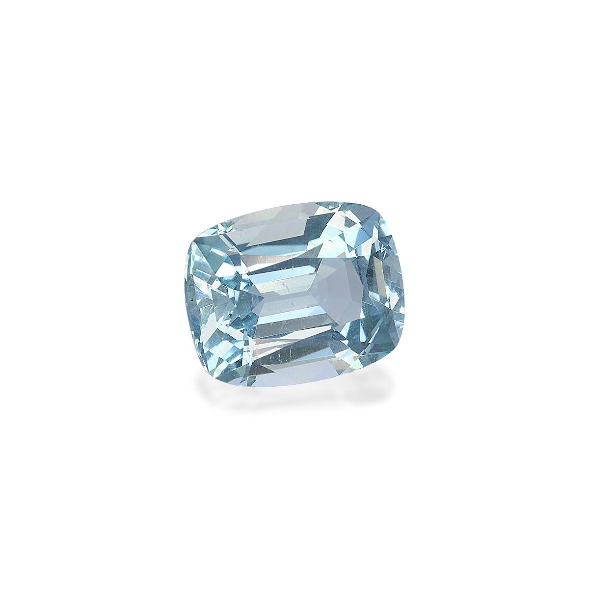 sky blue aquamarine, 4.29ct cushion cut — view 3