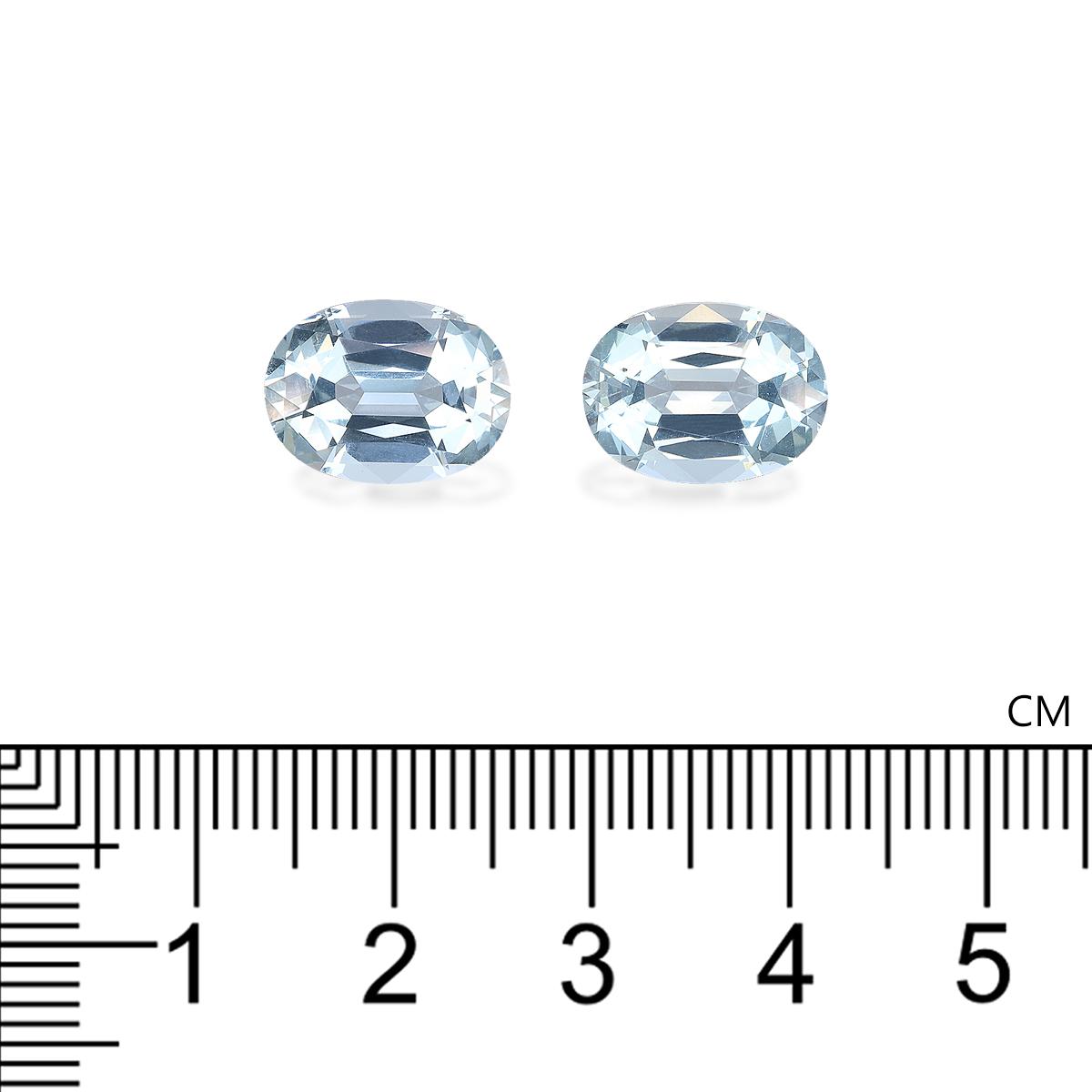 sky blue aquamarine, 9.07ct oval cut — view 4