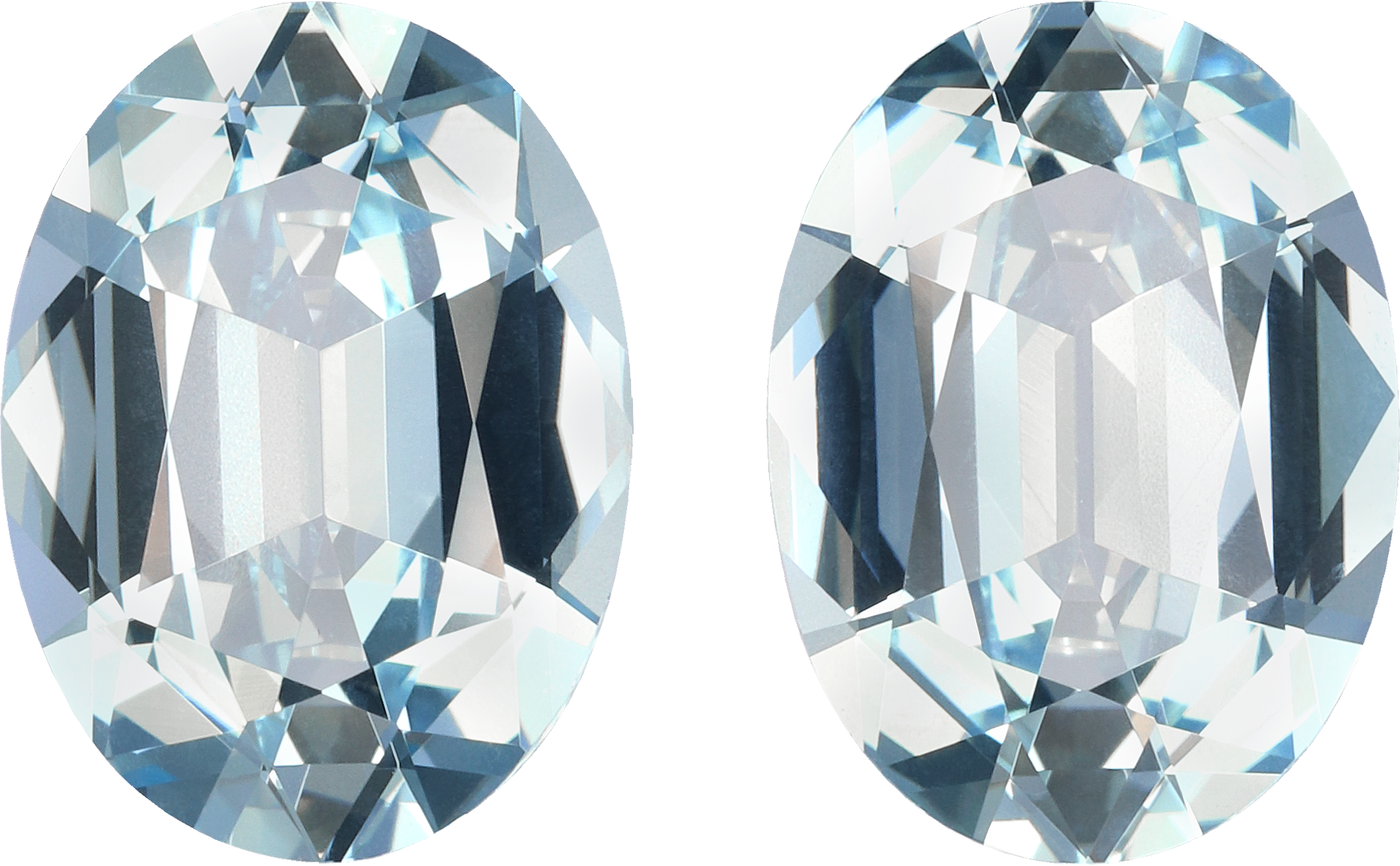 Oval cut aquamarine, 12.61 by 9.31 mm, shown at actual size