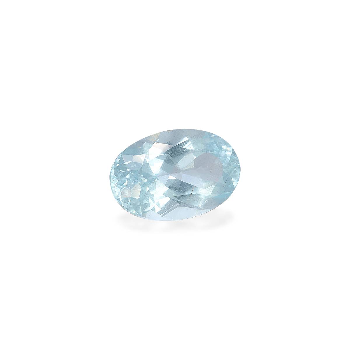 sky blue aquamarine, 3.99ct oval cut — view 3