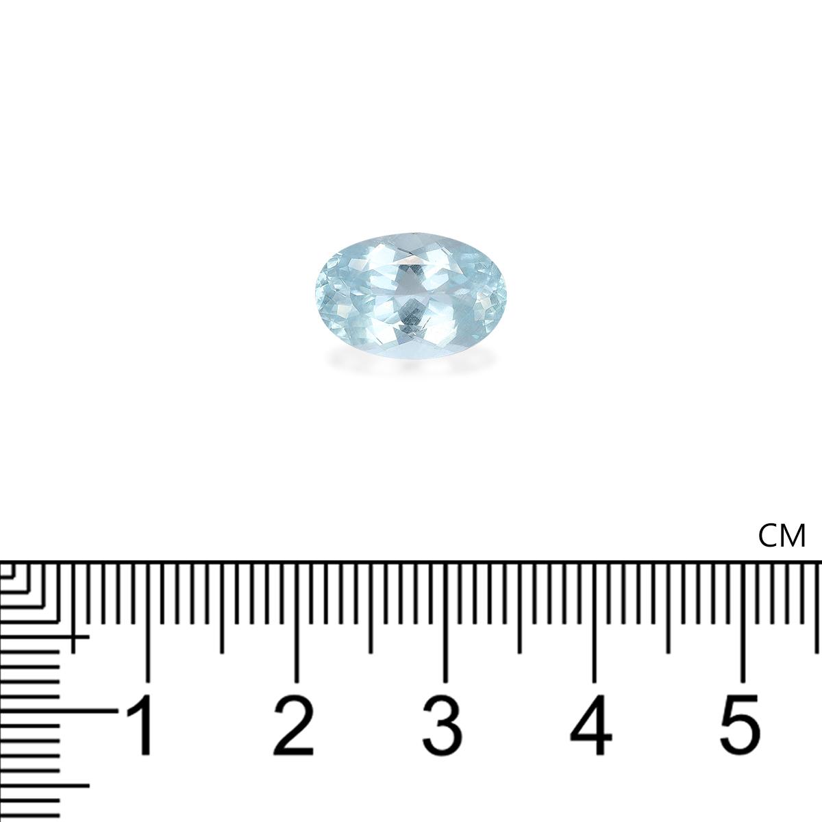 sky blue aquamarine, 3.99ct oval cut — view 4