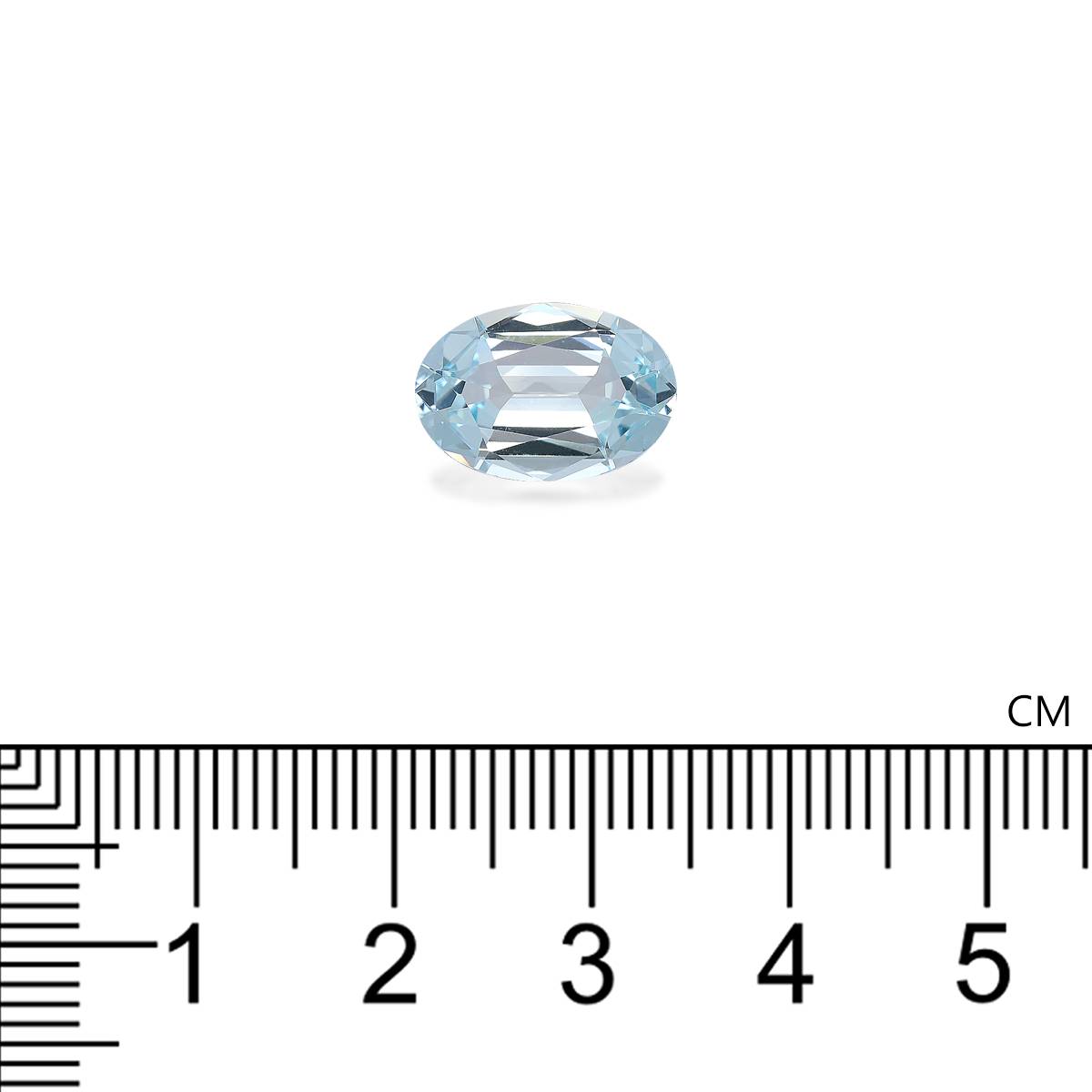 baby blue aquamarine, 3.71ct oval cut — view 4