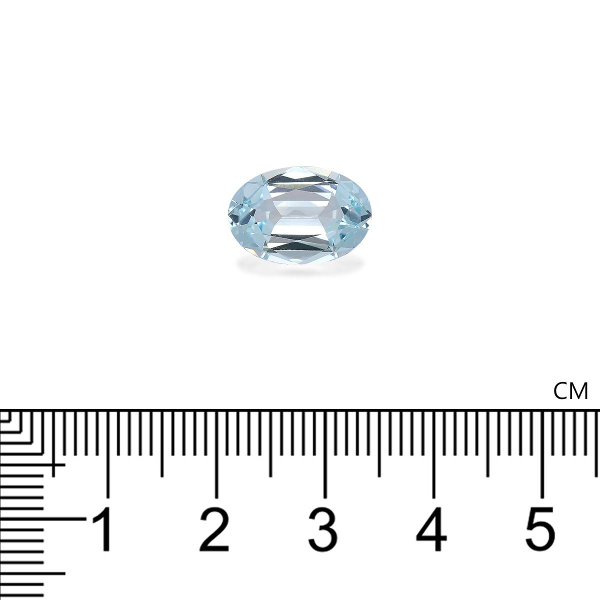 baby blue aquamarine, 3.71ct oval cut — view 4
