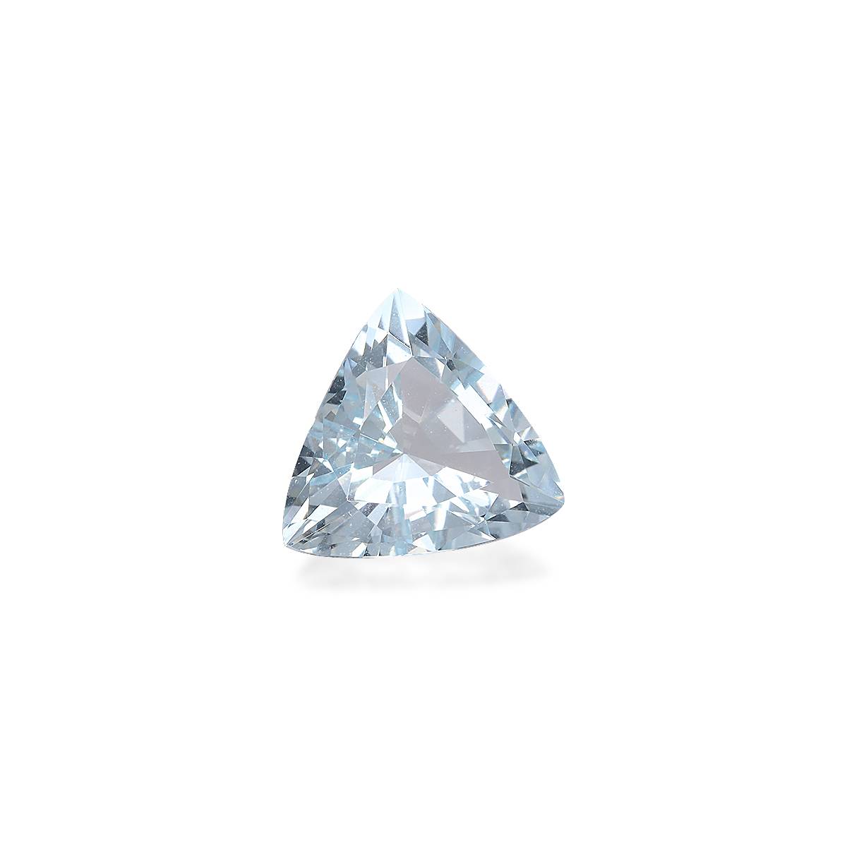 sky blue aquamarine, 3.47ct trilliant cut — view 3