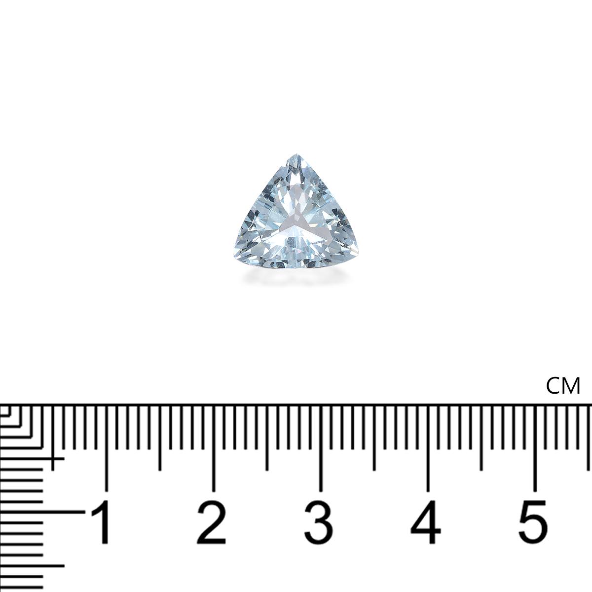 sky blue aquamarine, 3.47ct trilliant cut — view 4