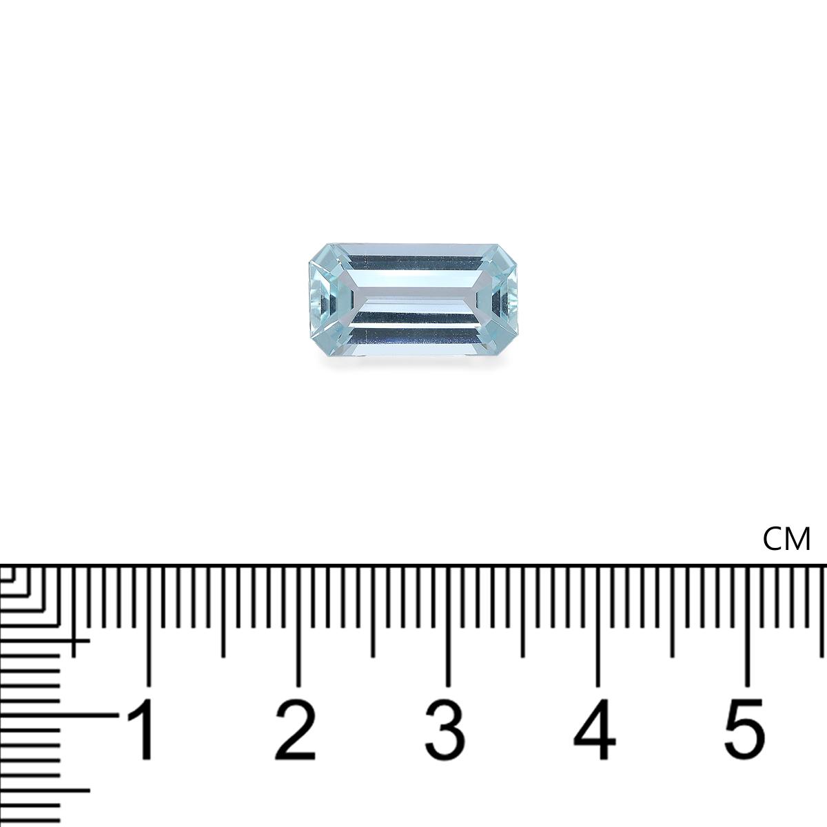sky blue aquamarine, 4.19ct rectangular cut — view 4