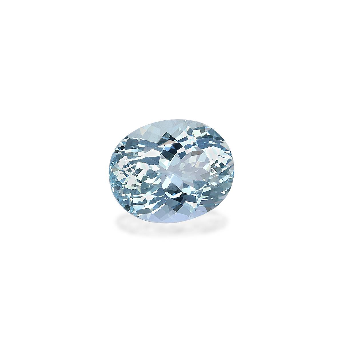 baby blue aquamarine, 3.81ct oval cut — view 3