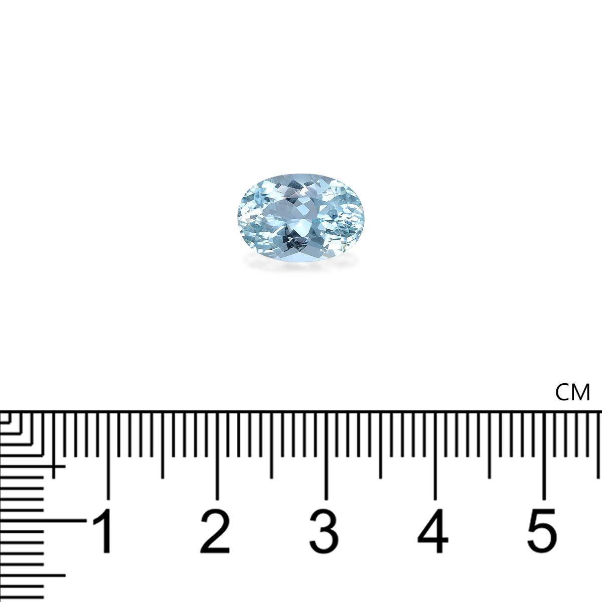 baby blue aquamarine, 3.54ct oval cut — view 4