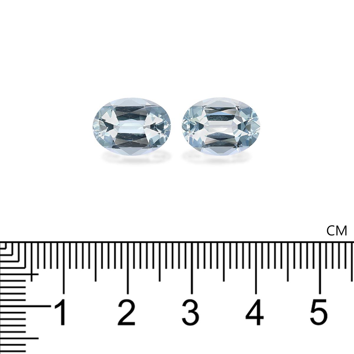 sky blue aquamarine, 7.64ct oval cut — view 4