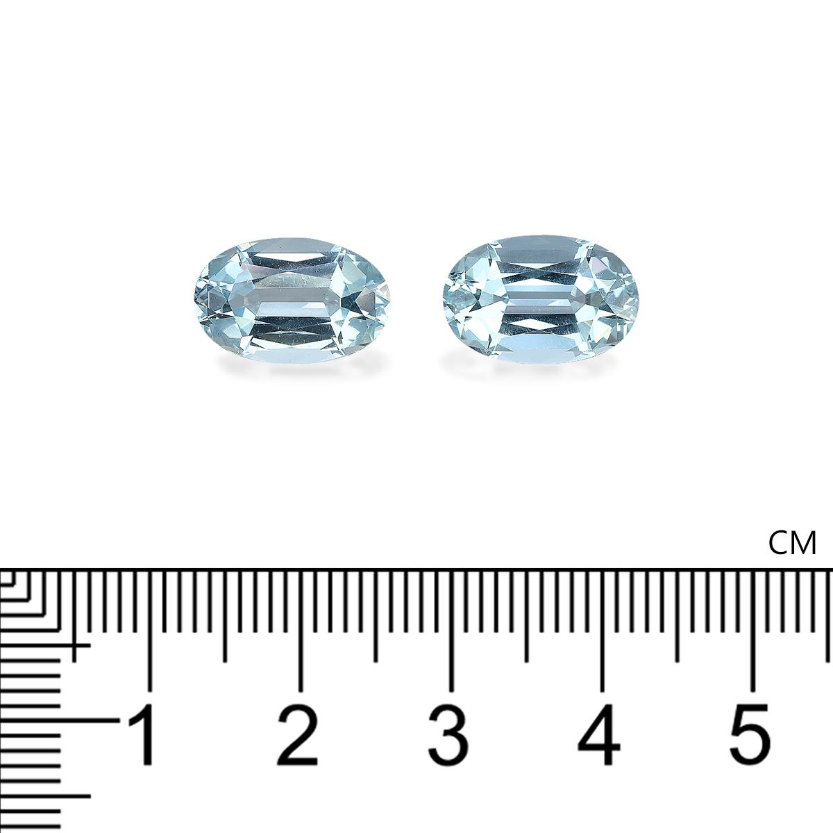 sky blue aquamarine, 8.25ct oval cut — view 4