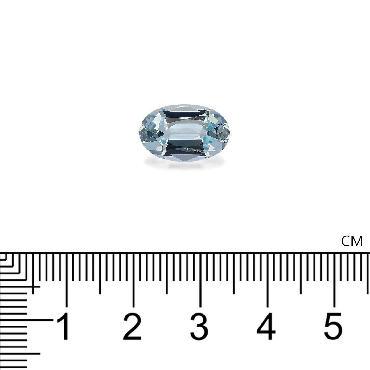 baby blue aquamarine, 4.19ct oval cut — view 4