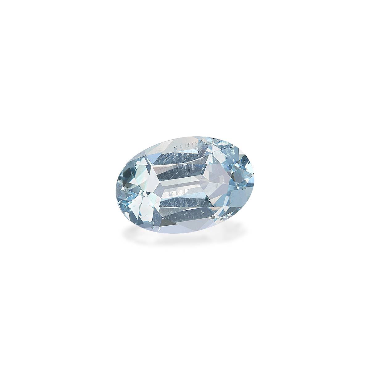 sky blue aquamarine, 3.15ct oval cut — view 3