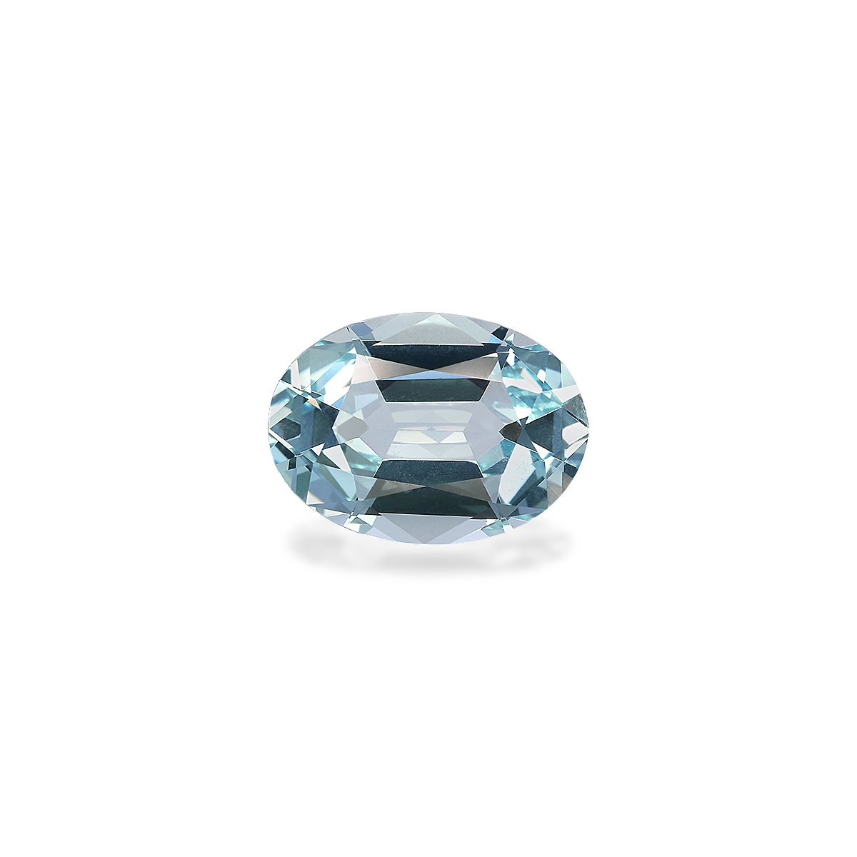 sky blue aquamarine, 3.44ct oval cut — main view